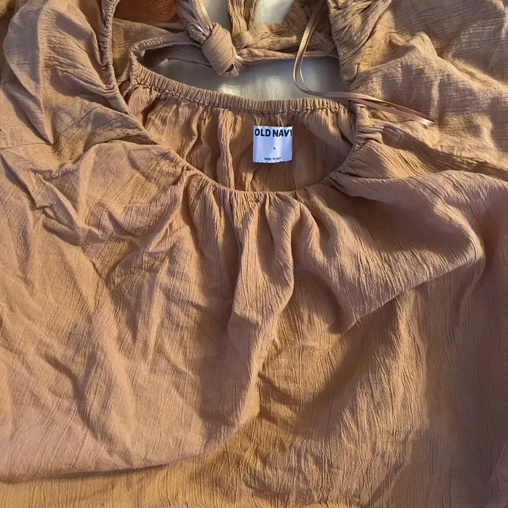 Old Navy Puff Sleeve Tie Back Blouse